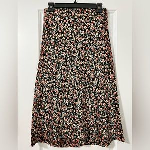 NWT LOFT Floral Midi Skirt (XS)